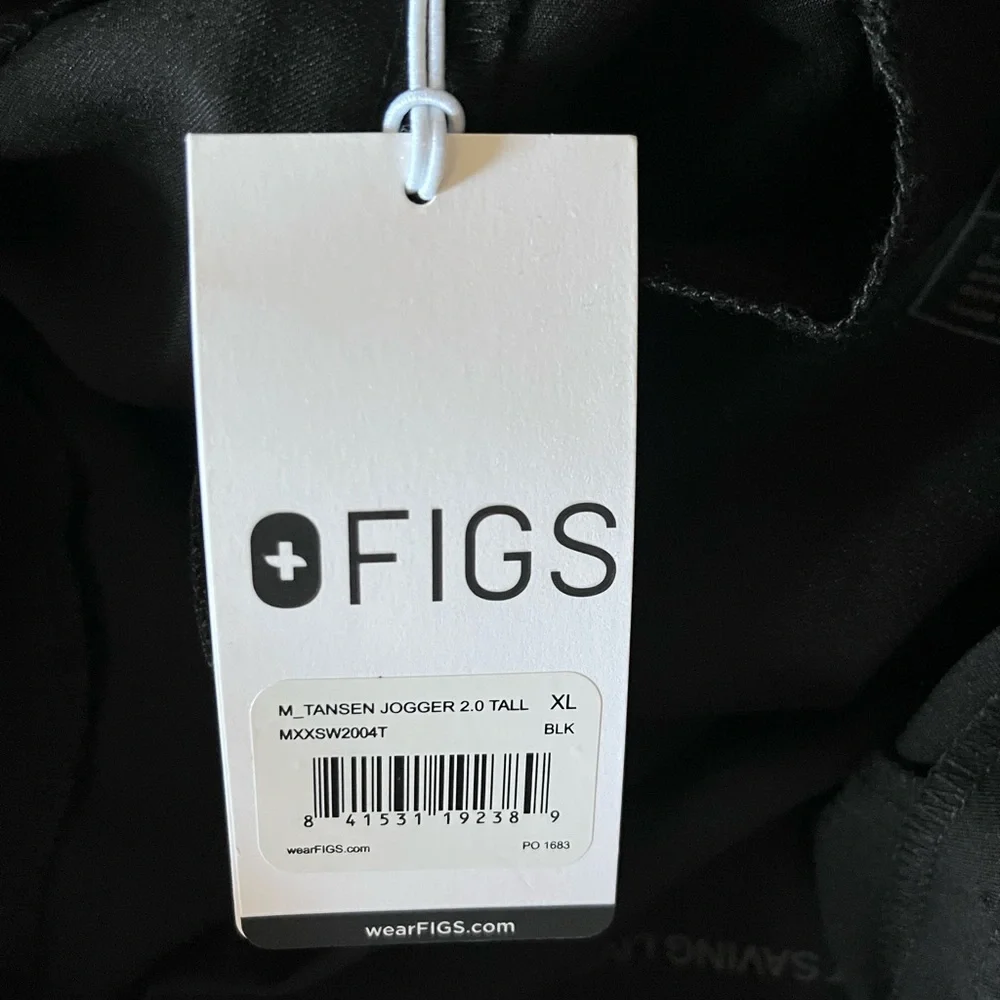 FIGS Tansen Jogger Scrub Pants NWT Black Size XL/T